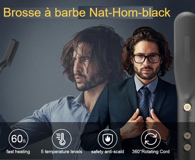 Brosse à barbe Nat-Hom-black
